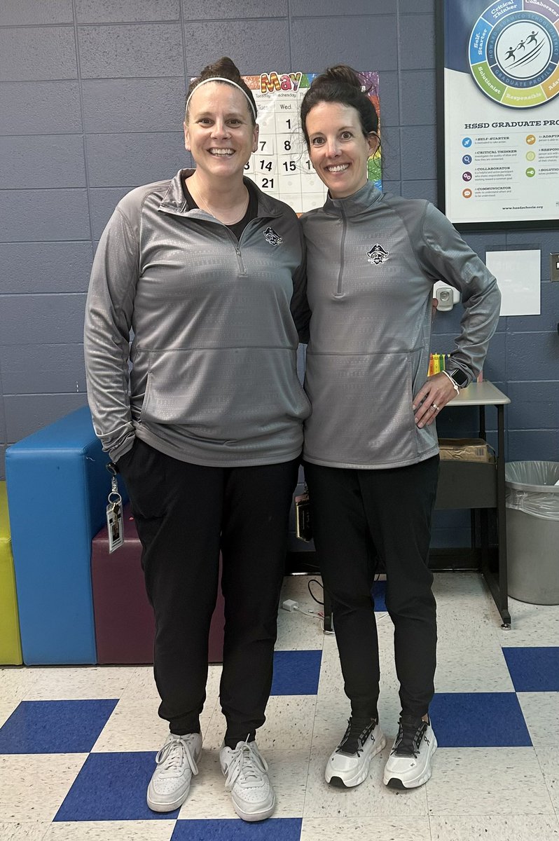 Twin day is the best day with Mrs. Woldt! #hssdlv