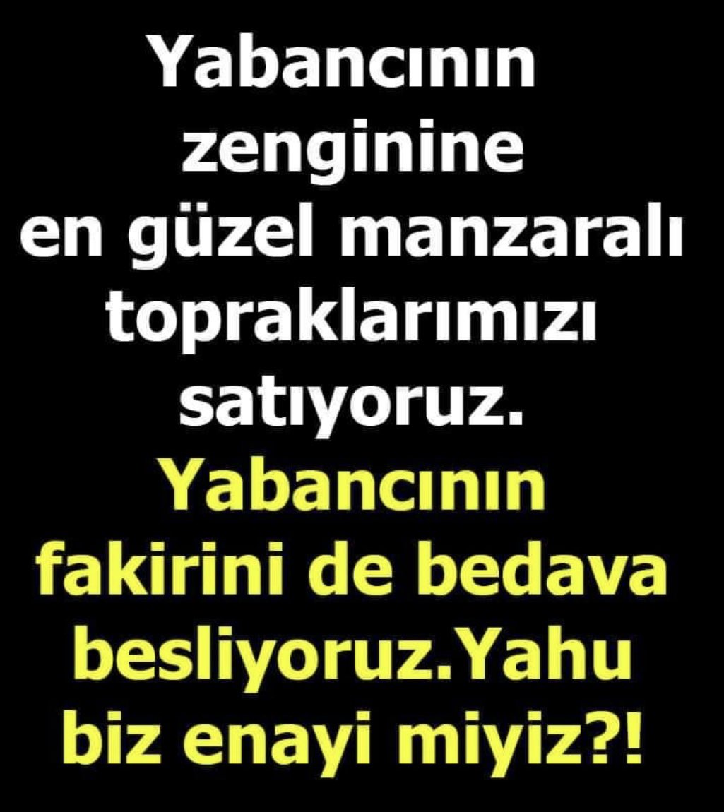 Yahu!!! Biz enayimiyiz?