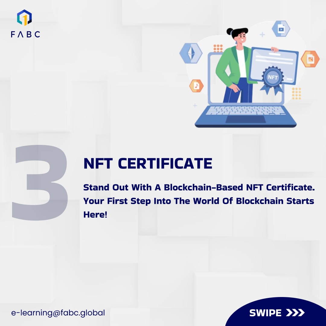 #Struggling to find a job? Our program guarantees 100% #internship #placement. 
Gain an edge with an #NFT #certificate, become #industry-ready and secure your #future with our #guaranteed internships. 
#Apply Now at e-learning@fabc.global
Comment 'Now' if interested!