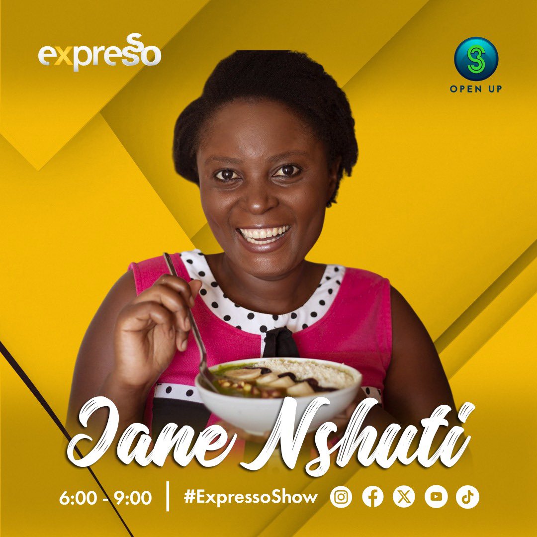 Renowned plant-based food educator Jane Nshuti joins us for the culinary hotline tomorrow 😍🍽️ See you there! #ExpressoShow