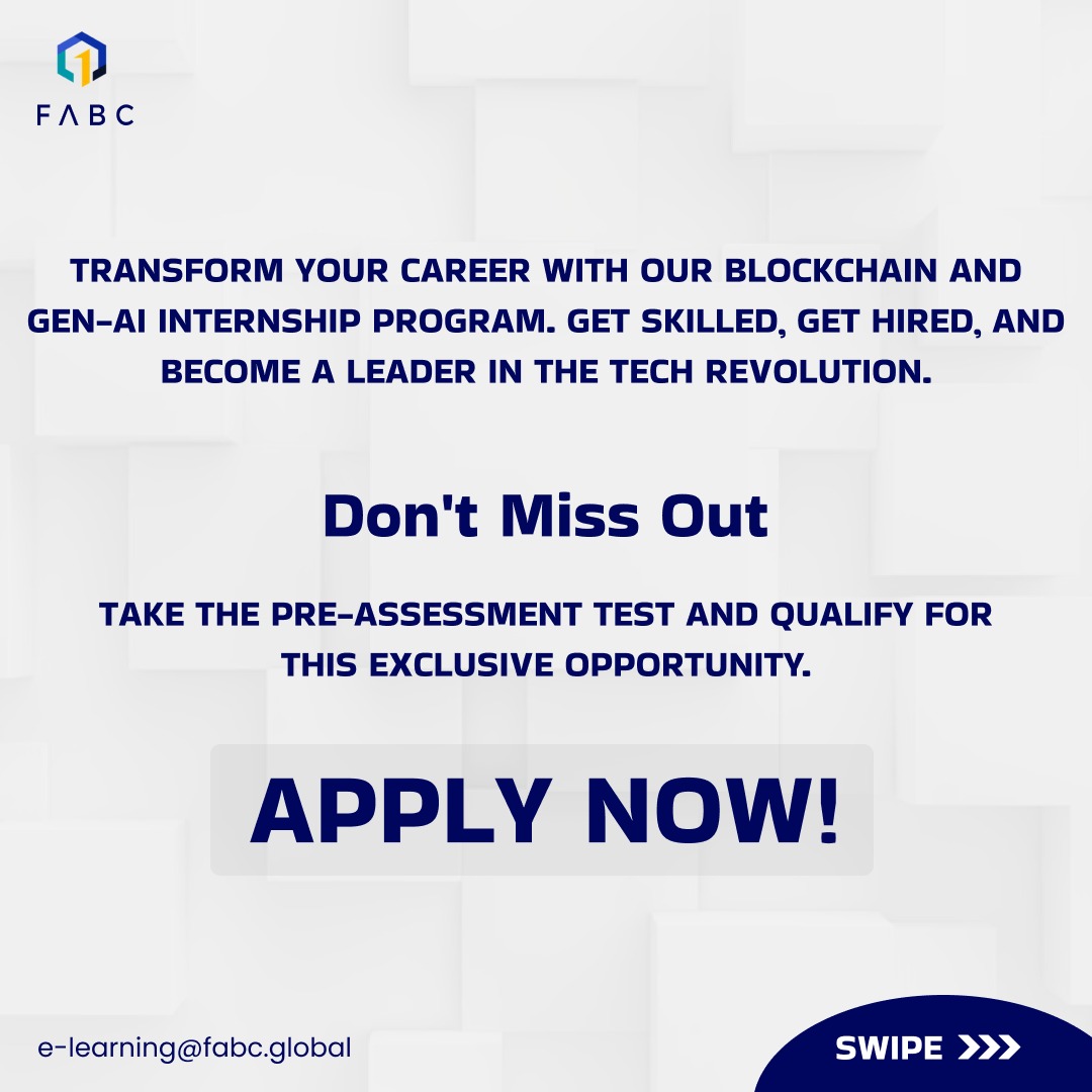 Struggling to find a job? Our program guarantees 100% internship placement.
Our Blockchain and GenAI Internship Program is designed to solve that. Don't miss your chance to transform your career. Take the pre-assessment test and qualify for this exclusive opportunity.