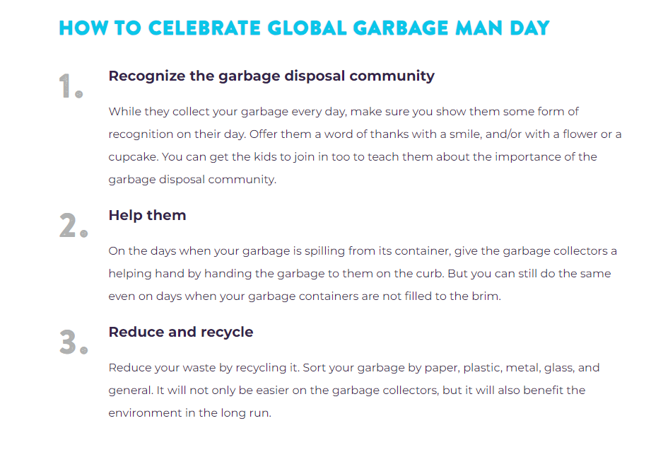 HuskerRefuse's tweet photo. June hosts National Garbage Man Week AND Day!!

As we get ready to celebrate our hard working men and women June 17th-21st, take a look at the history of this wonderful event and what you can do to help celebrate your community sanitation workers this month 🎉🎉 https://t.co/YAEgVCiJAi