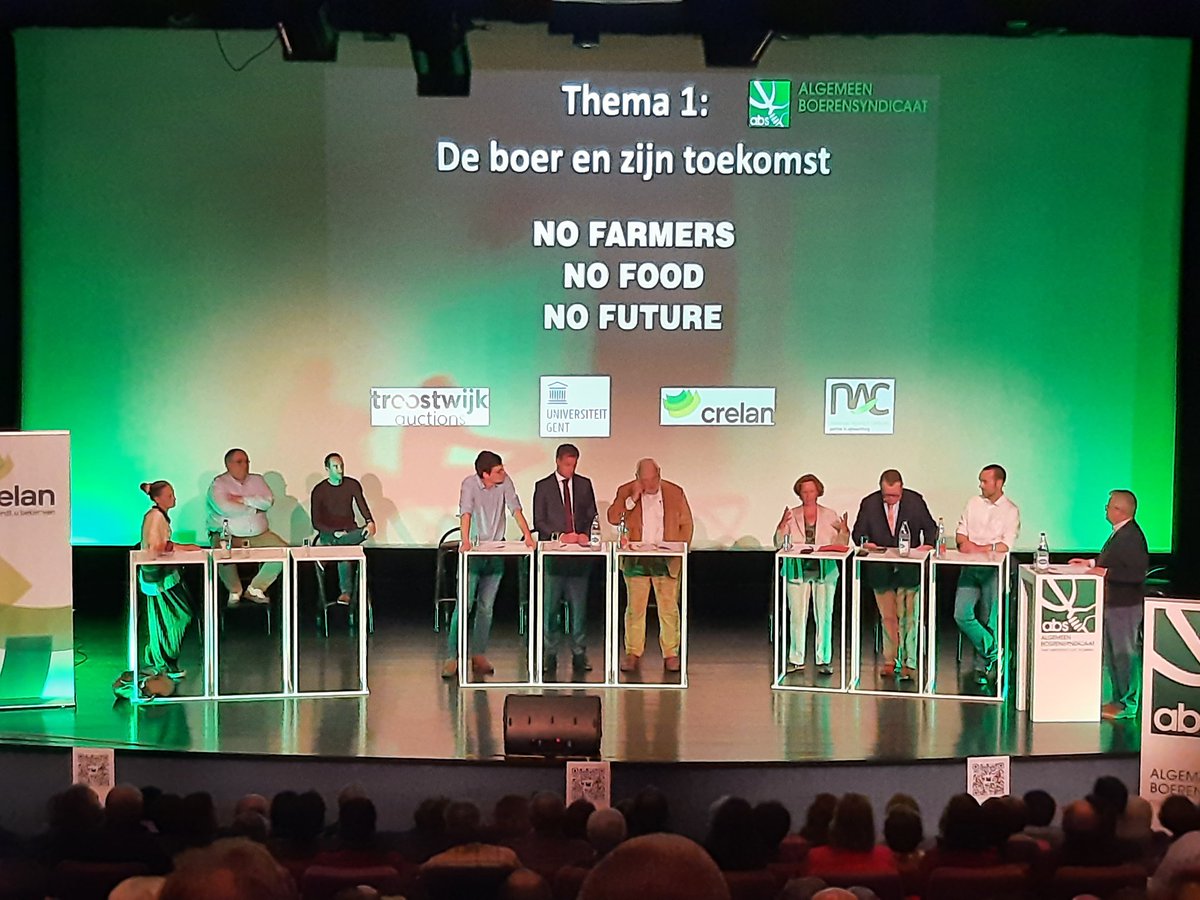 Verkiezingsdebat @ABSvzwNATIONAAL is op gang getrokken. De toekomst van landbouw geeft direct stevige discussies.