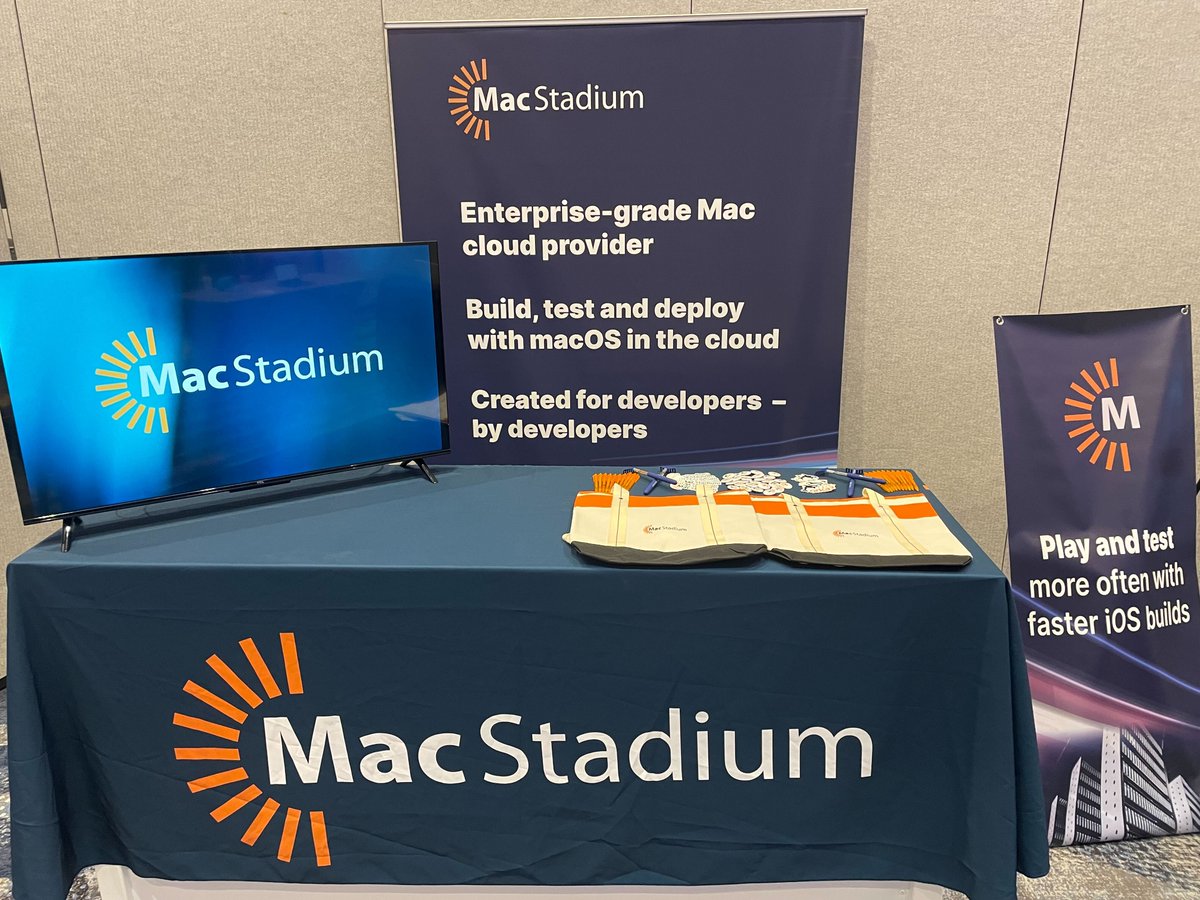 MacStadium's tweet image. We're having a great time at @devops_con San Diego! 👏
Stop by the MacStadium booth and say hi. 👋 Plus score some awesome swag!
#DevOpsCon #SanDiego