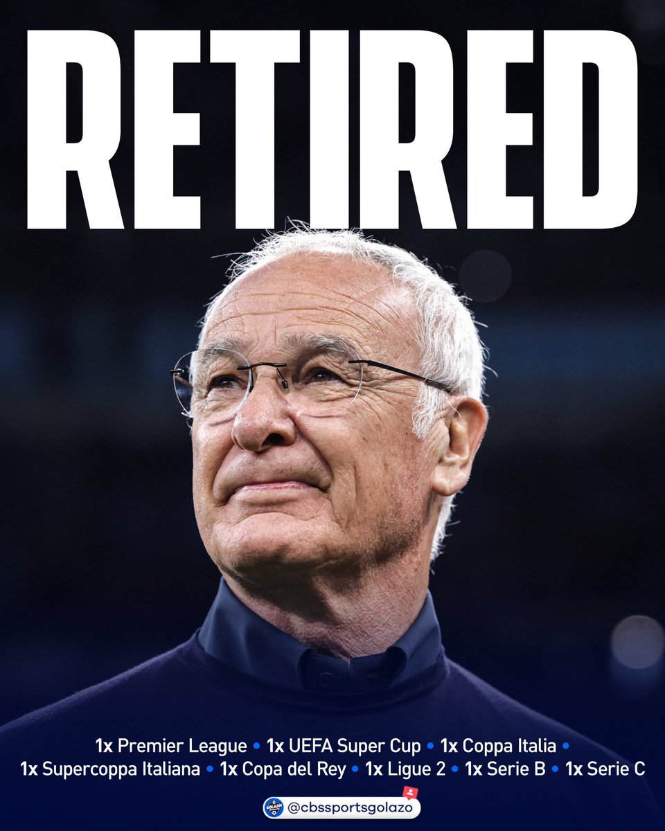 Claudio Ranieri 🇮🇹 prend sa retraite !

Après une carrière bien remplie, le coach de 72 ans a bien mérité un peu de repos.

Merci pour tout Mister ❤️

#UnoDiNoi