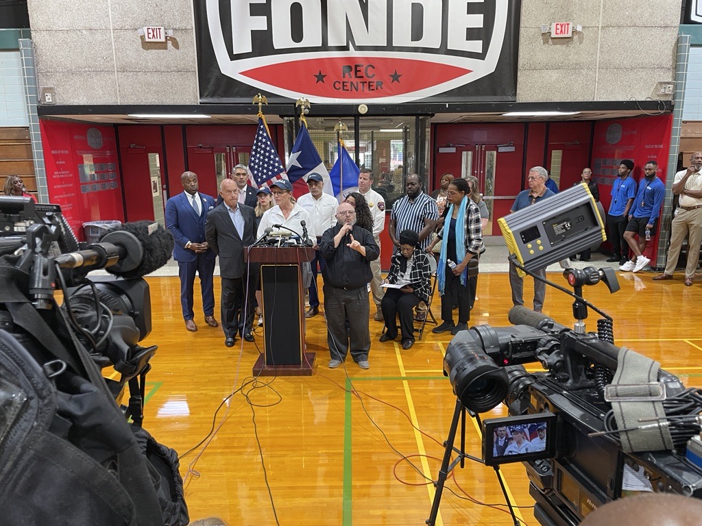 .@FEMA_Deanne joins @TDEM and other local & state officials to speak at a press conference in Houston, Texas today to give an update on the ongoing severe storm response & recovery efforts.