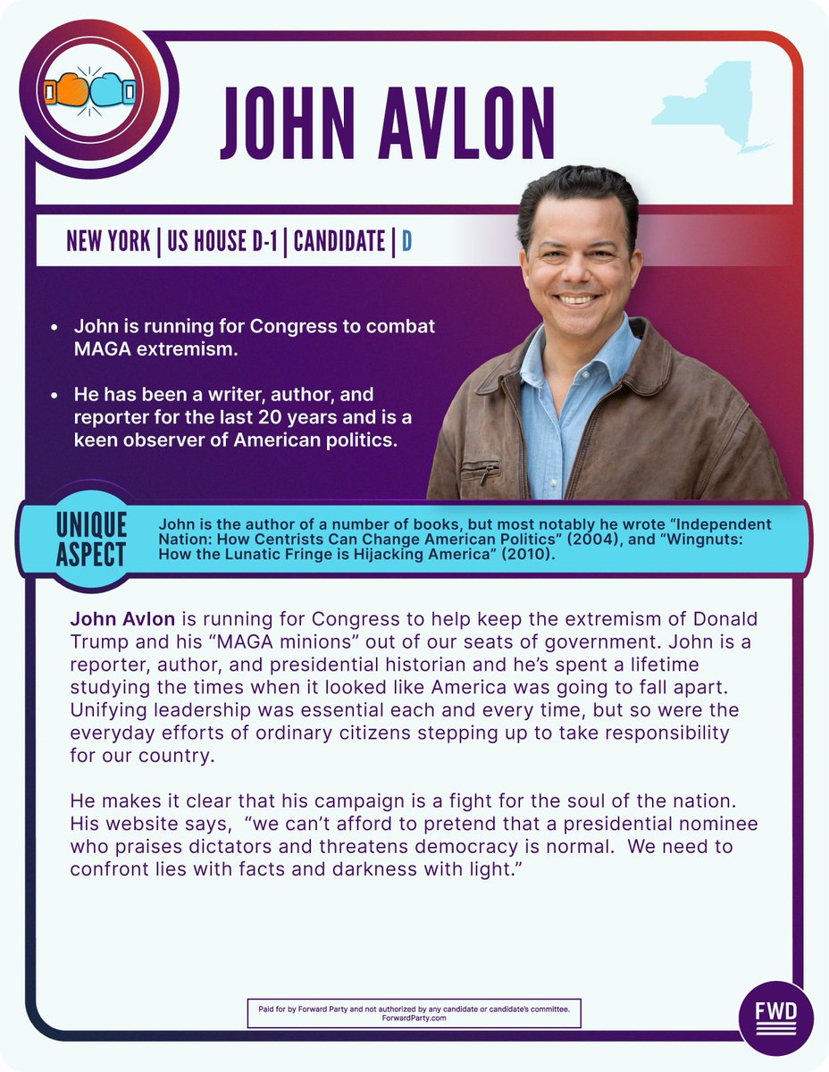 ICYMI: So happy to announce our support for @JohnAvlon!
