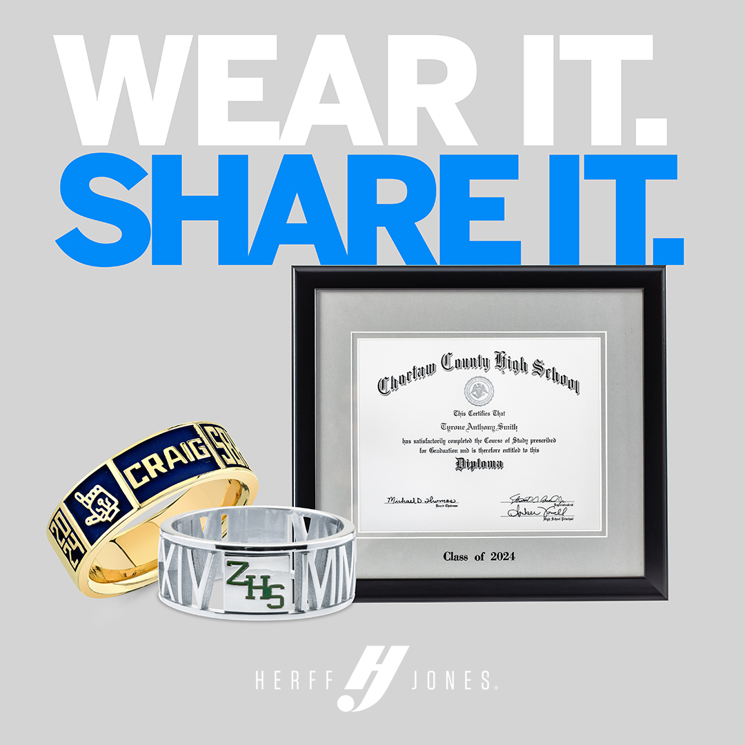 High school graduation is a once-in-a-lifetime event. Flash your class ring and protect your diploma with frames and shadowboxes. 🎓 #HerffJones #Diplomaframe high school graduation gifts #classof2024 #framingsuccess #classring #juniorring simple class rings