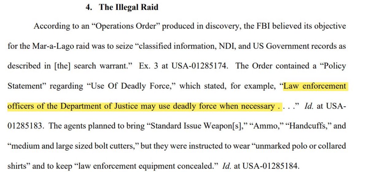 MAGAVoice's tweet image. I AM IN DISBELIEF, EVERYBODY ON 𝕏 NEEDS TO SEE THIS

Unsealed document revealed that Biden’s FBI was authorized to use…

DEADLY FORCE FOR THE RAID ON Mar-a-Lago

TIME TO MAKE THIS VIRAL ON 𝕏, YOU KNOW WHAT TO DO 👇