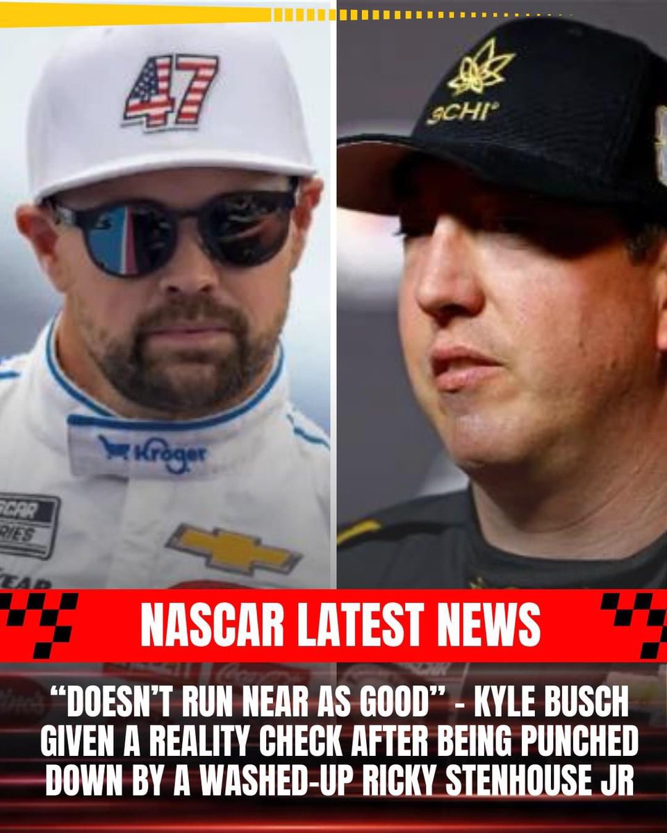 Busch Gets Reality Check from Stenhouse Jr. Full Story Here: bit.ly/4axjOC2

#NASCAR #NASCARNews #NascarCupSeries #KyleBusch #rickystenhousejr