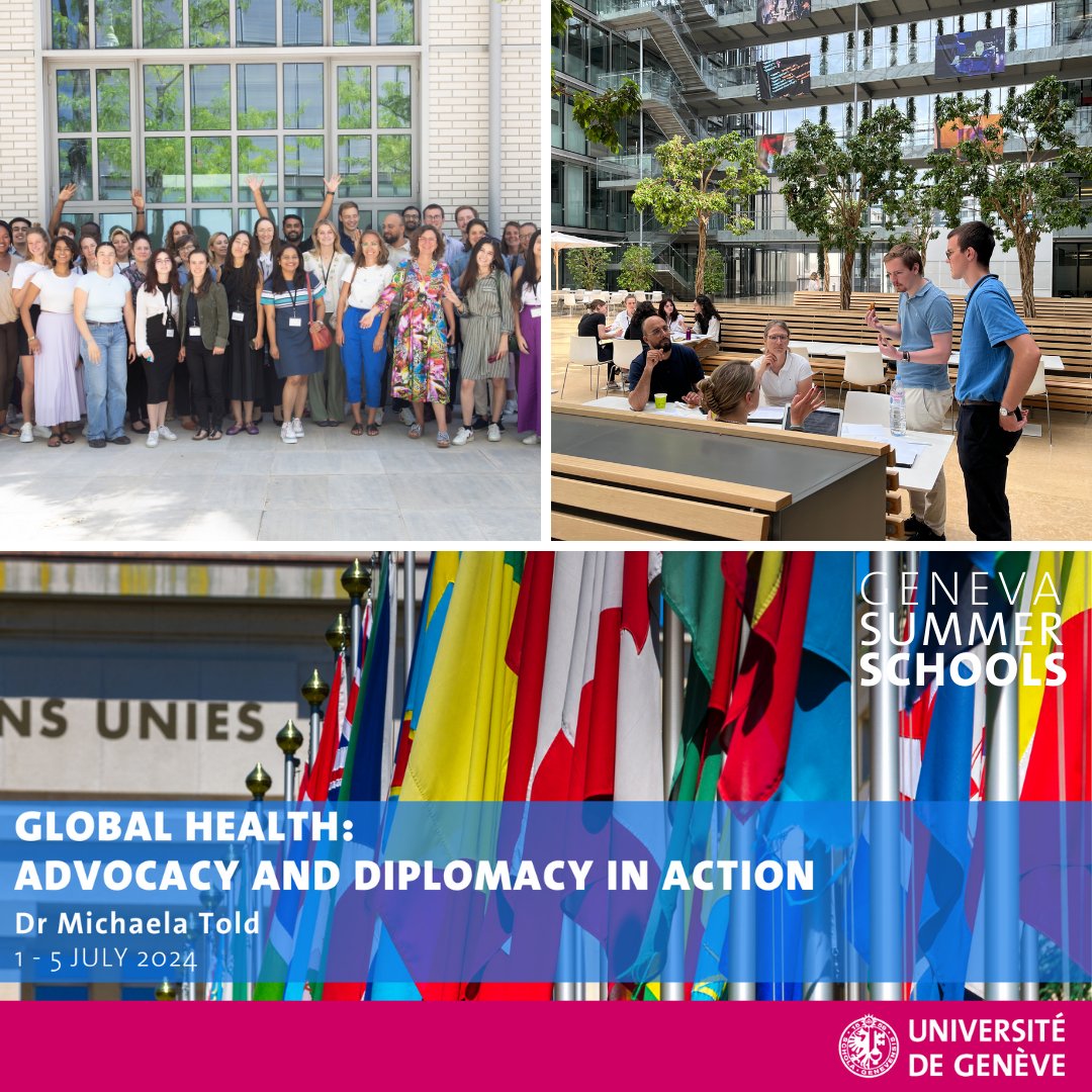 Explore global health policy and diplomacy this summer in Geneva! Enhance your advocacy skills and understand the complex global health ecosystem. Register here:🔗bit.ly/41y2edP @unige_en
