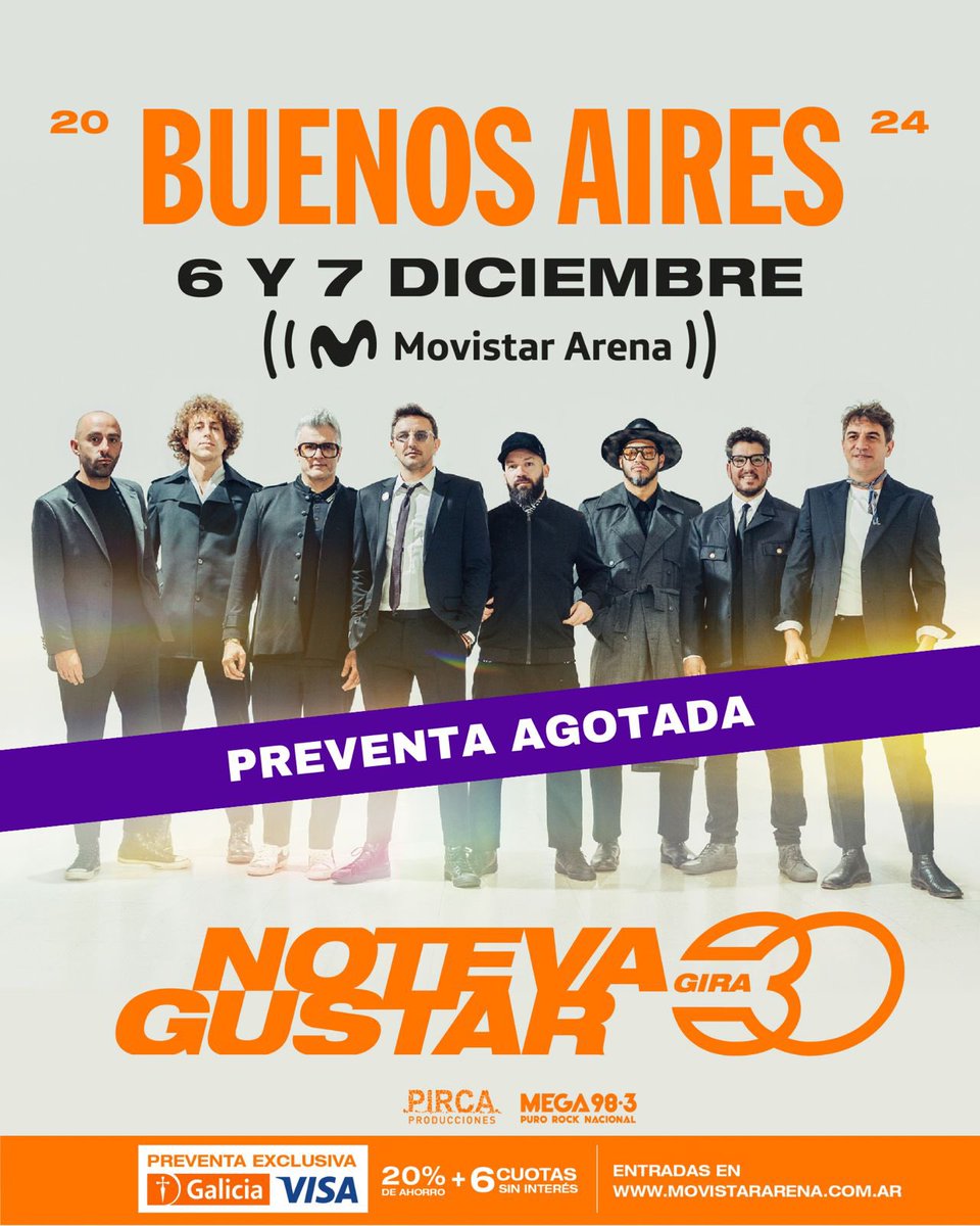 ¡PREVENTA EXCLUSIVA AGOTADA! 😱 GRACIAS BUENOS AIRES!! 🙏 No lo podemos creer! Agotaron la preventa en menos de una hora! Estamos emocionados por tanto apoyo, gracias y más gracias 🇦🇷🤍 La venta general comienza mañana miércoles a las 10am, entradas aquí: movistararena.com.ar/show/6f471080-…