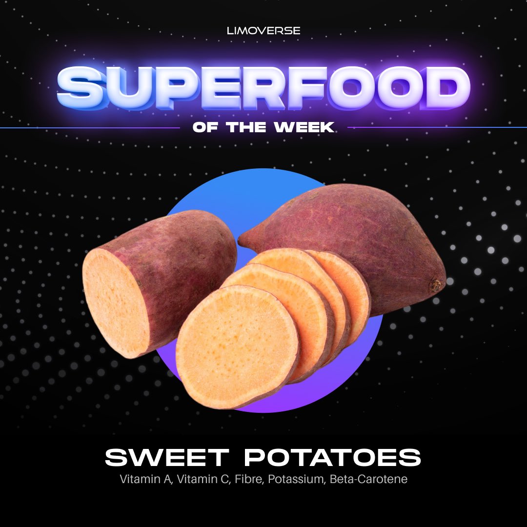 limoverseglobal's tweet photo. Nature's delicious way to nourish your body and delight your taste buds!

Packed with vitamins, fiber, and antioxidants, these humble tubers are a delicious addition to your diet. 

Add some sweetness to your plate with this #superfood! https://t.co/t9wIeknJaQ