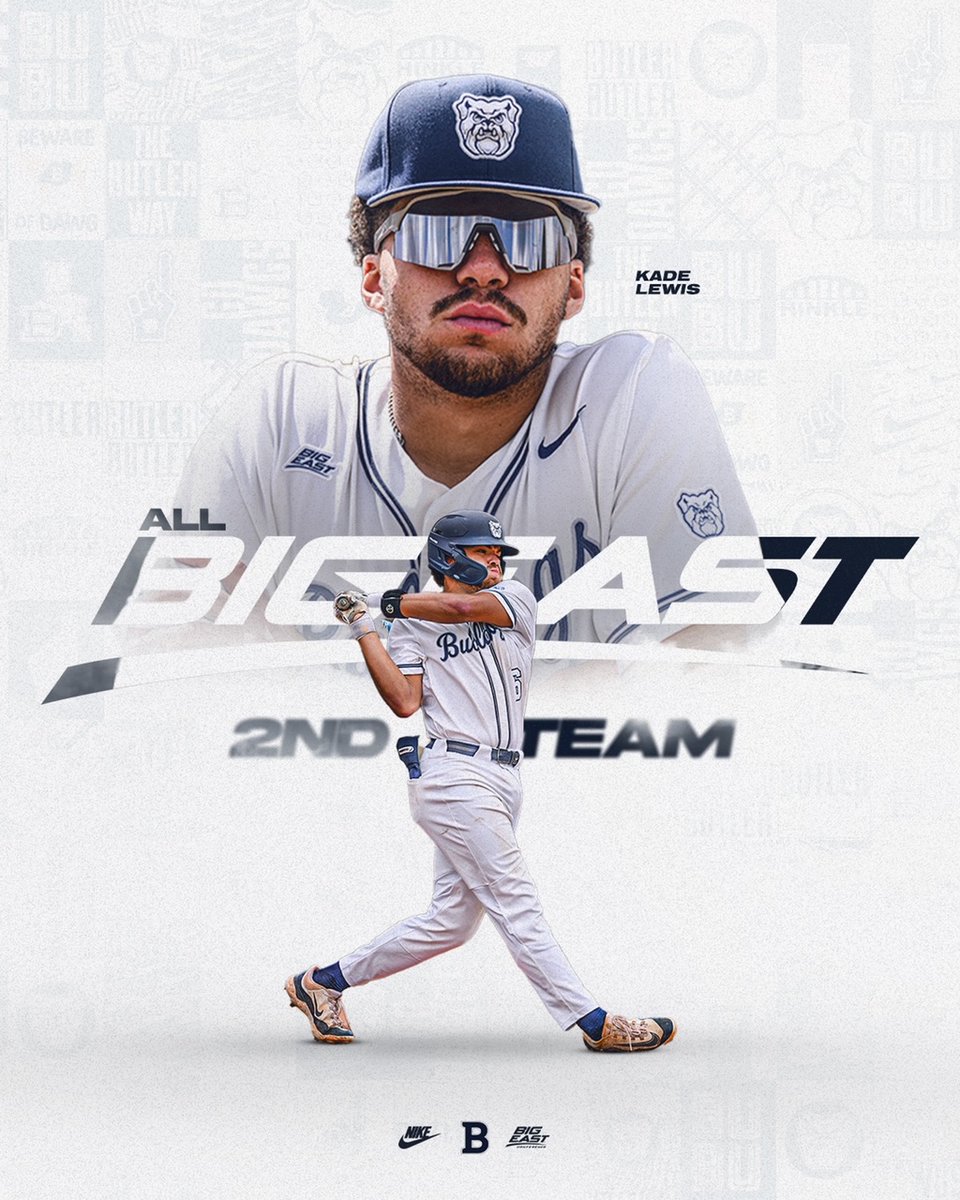 Butler Baseball (@butlerubaseball) on Twitter photo Congrats to <a href="/KadeLewis_/">Kade Lewis</a> on making the All-BIG EAST Second Team!
Lewis led the conference in batting average (.377). He ranked second in hits (78), total bases (128) and slugging percentage (.618). Congrats to <a href="/KadeLewis_/">Kade Lewis</a> on making the All-BIG EAST Second Team!
Lewis led the conference in batting average (.377). He ranked second in hits (78), total bases (128) and slugging percentage (.618).