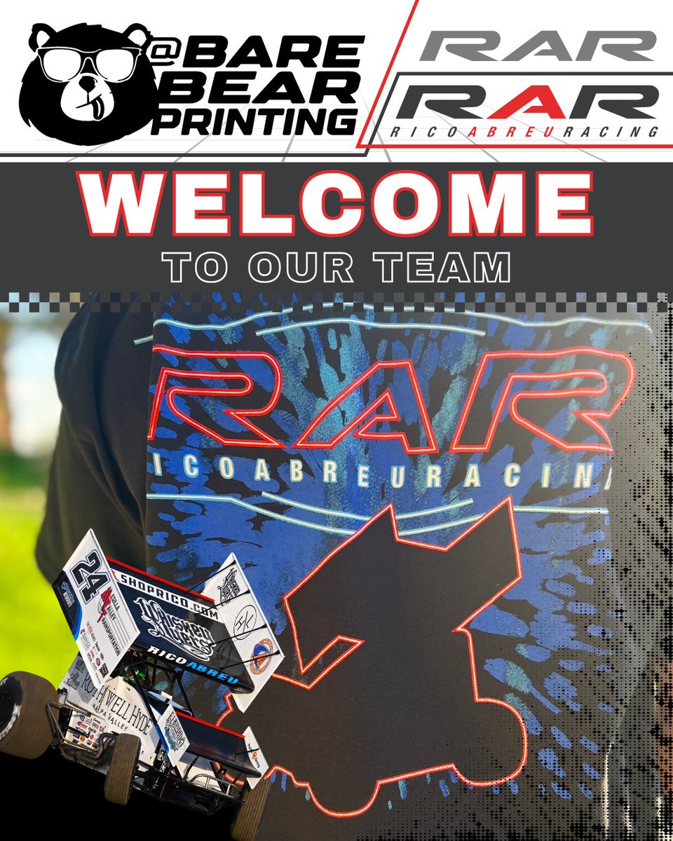 Exciting news! I've teamed up with barebearprinting.com for this weekend's Bob Weikert Memorial race at @PortRoyalSpdway. Fresh off the press, we've produced a limited run of these awesome tees exclusive to attendees of the races this weekend in Pennsylvania!! Huge thanks to