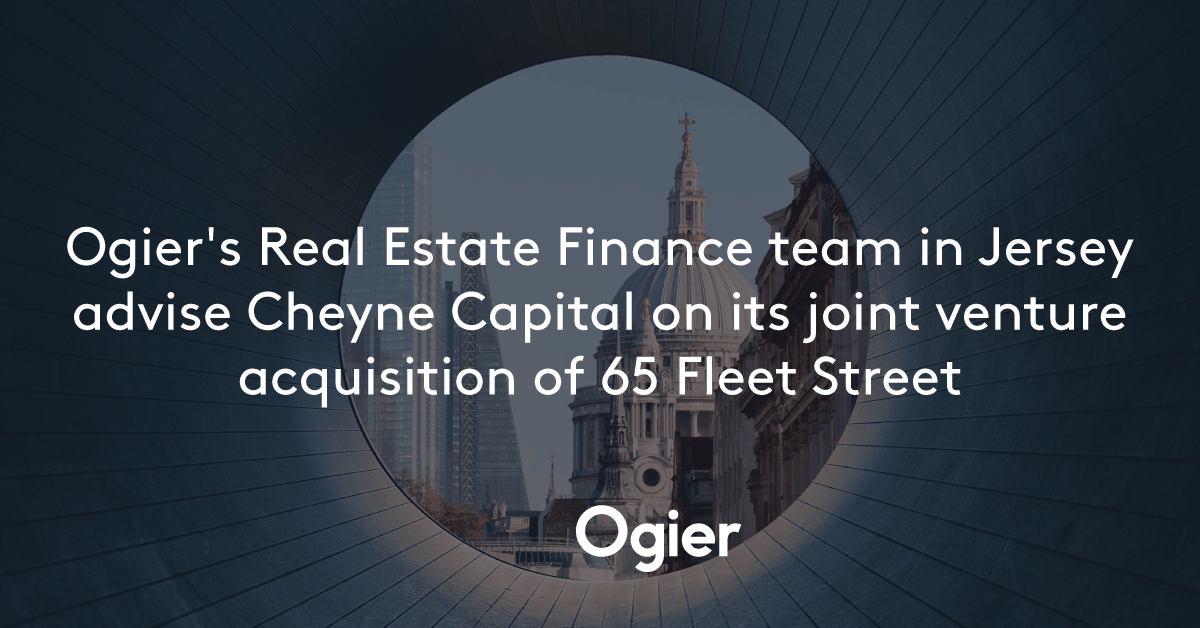Ogier advised Cheyne Capital Management (UK) LLP in a joint venture with real estate investor Dominus, which involved the acquisition of 65 Fleet Street in the City of London: loom.ly/8yawgkA

 #realestate #acquisition #alternativeinvestment #realestatefinance