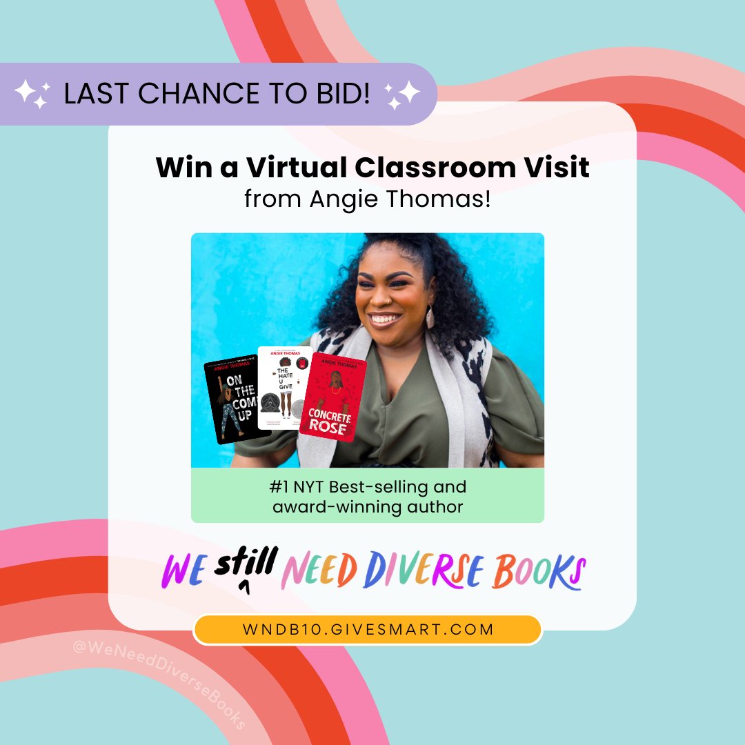 Win a virtual classroom visit from @angiecthomas! 📖 e.givesmart.com/events/Bu3/i/_…