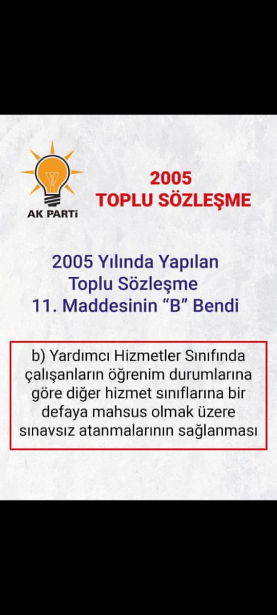 @Akparti #YardımcıHizmetlerSınıfı müjde bekliyor…