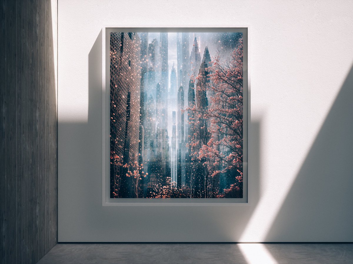 Originating from the recognizable structure of New York's architecture, each image is then reshaped into new, imaginative visual languages. FLNYC reflects and refracts the essence of the urban experience, offering a glimpse into what the future might hold.