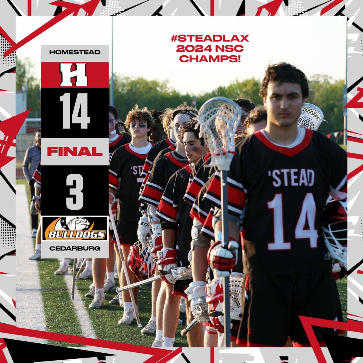 Recap from last nite: JV & Varsity win at Cedarburg. JV wraps up a very successful season, Varsity wins the inaugural season of North Shore Conference Lacrosse going 6-0. Back to work tonite on the practice field, playoffs next week. Congrats to all the Homestead lax-ers!