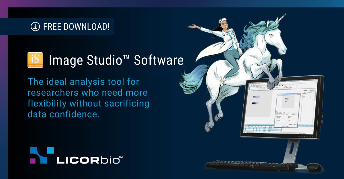 Image Studio Software is now free! 🦄 Get the most trusted analysis software with over 120,000 downloads backed by 30+ years of imaging expertise at licor.com/bio/image-stud…. #sciencetwitter #westernblotting