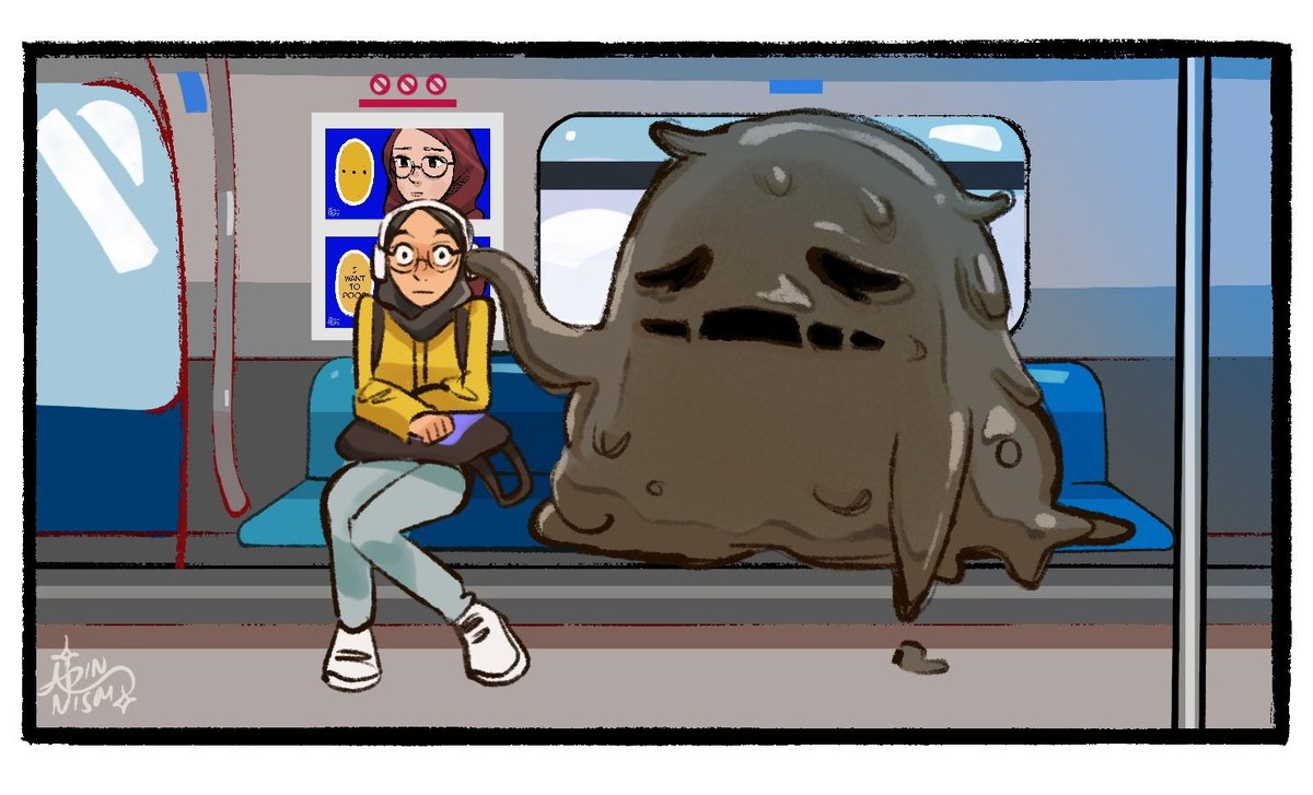 NismApin's tweet photo. Several encounters of people sit next to me in the train smells bad I cant help but imagining The Stink Spirit in Spirited Away. https://t.co/fNjpzPNwCS