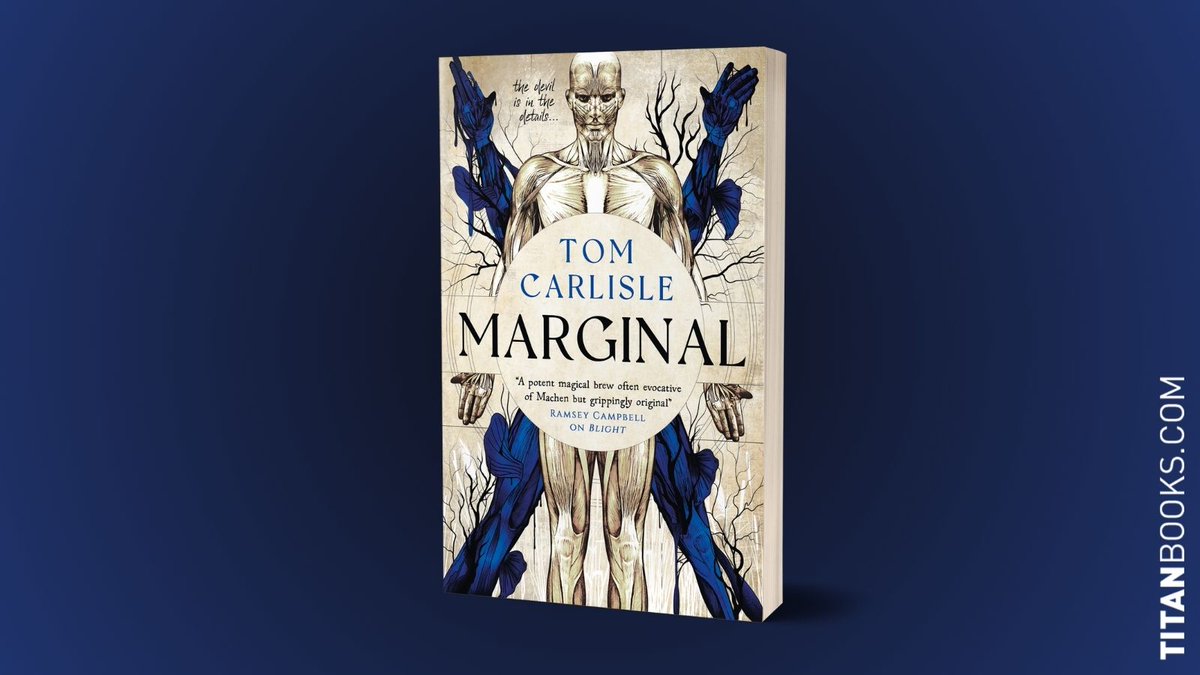 We are thrilled to reveal the cover of MARGINAL by @tjcarlisle, a devilishly gory body horror! A man returns to the cult he escaped from to bury his brother, only to discover the past is monstrous, hungry and mutating... Coming October 8. Pre-order now: tinyurl.com/mr2a7tvr