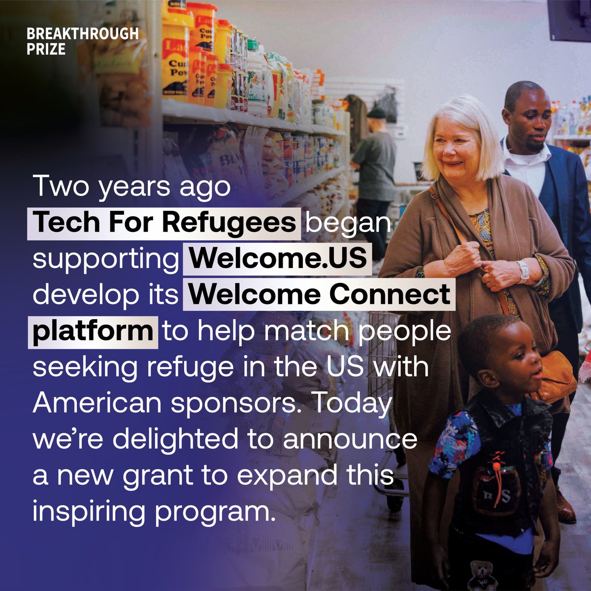 Two years ago, Tech For Refugees began supporting @welcomeus develop its Welcome Connect platform to help match people seeking refuge in the US with American sponsors. Today the foundation is delighted to announce a new grant to expand this inspiring program.