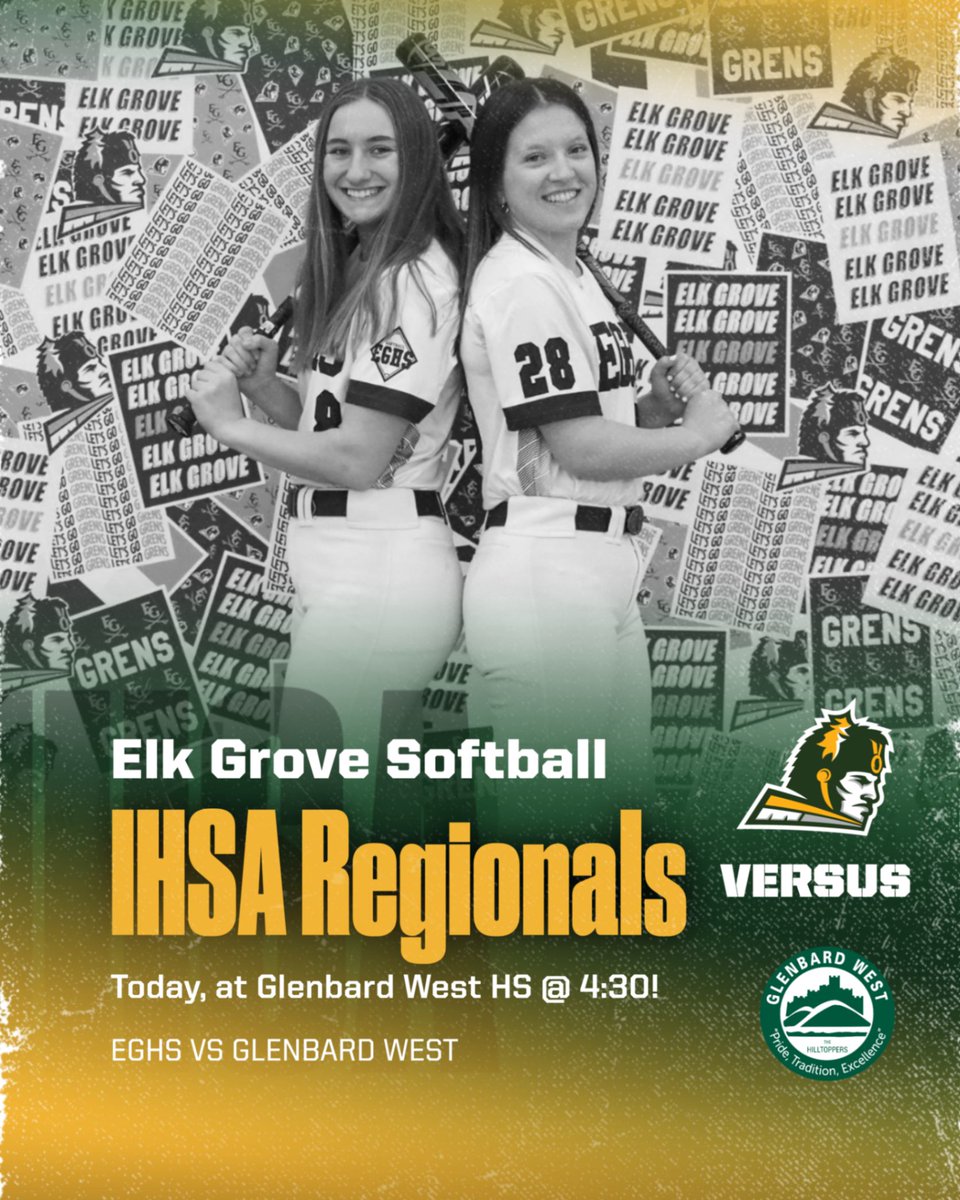 EGHS Softball leads off their IHSA post-season tonight at Glenbard West at 4:30! See you there! 

Photo credit - A. Trausch