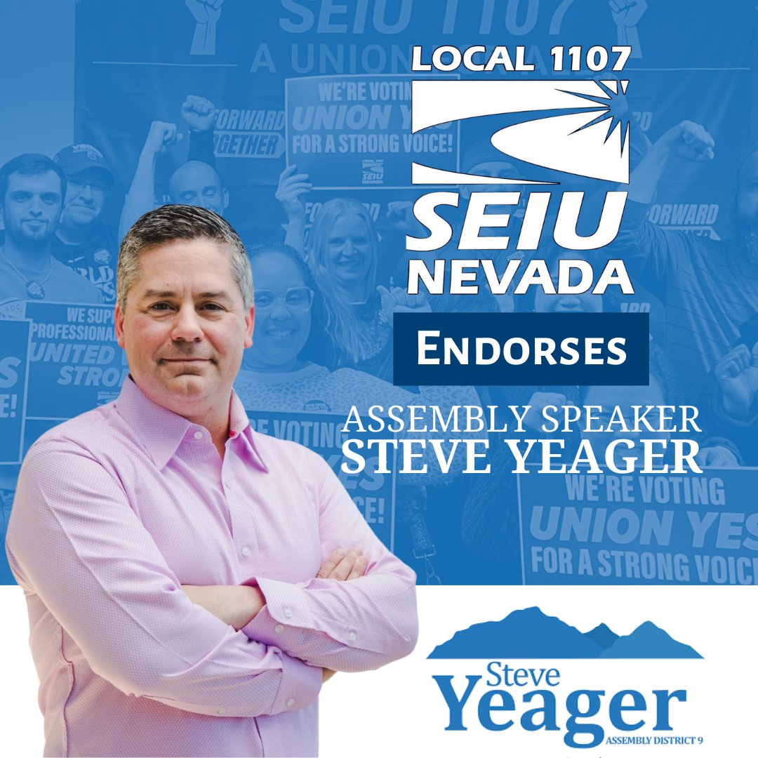 I am proud to be endorsed by @SEIU1107 for my re-election to Assembly District 9. #Win2024 #NVLeg