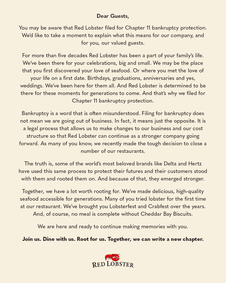 Red Lobster tweet media