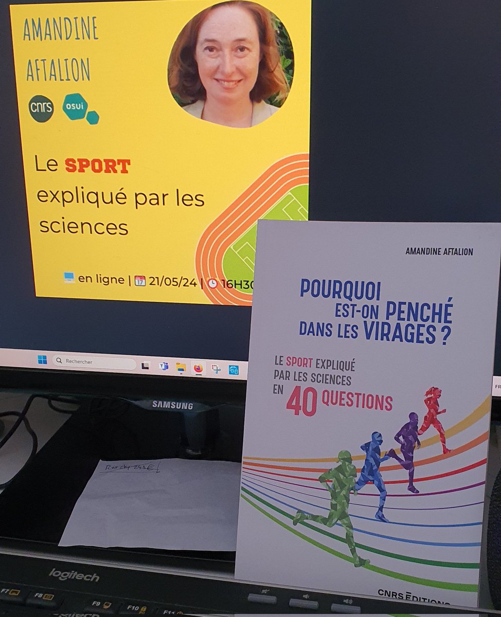 Visio à 17h30 heure française Conférence à ne pas manquer Amandine Aftalion #sport #sciences #maths