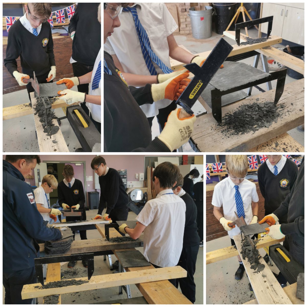 Yesterday, our soon to S3 practical classes and senior PWW &amp; PMW classes, engaged with the Build your Future event. Pupil got first hand experience in stone carving, slate cutting, and thermal &amp; 3D scanning in construction from experts!