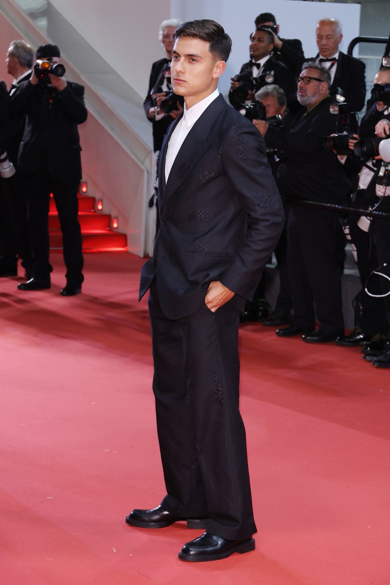 Paulo Dybala wore a FENDI Men’s Spring/Summer 2024 total look while attending 'The Shrouds' movie Red Carpet at the 77th annual Cannes Film Festival.

@PauDybala_JR #Cannes2024