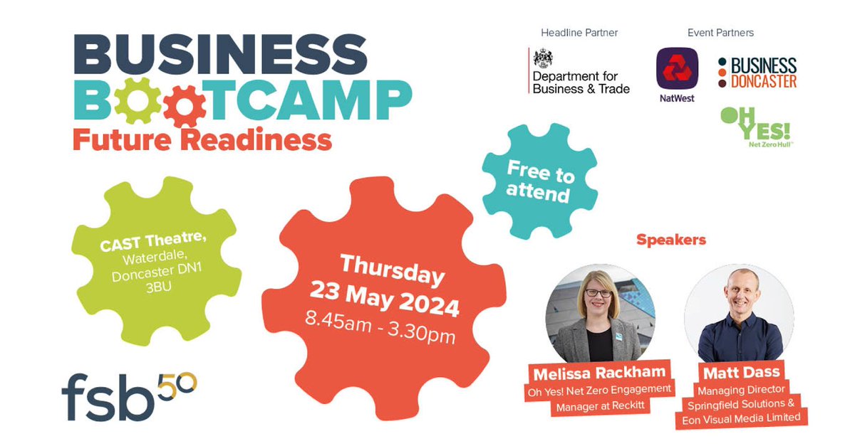 We’re looking forward to speaking at @FSBSEYorksHumb ‘Future Readiness’ Bootcamp later this week. With Oh Yes! member @mattdass of @SpringfieldSols and @eonmedia we’ll share useful insights on why #NetZero makes good business sense, and the importance of having a plan.