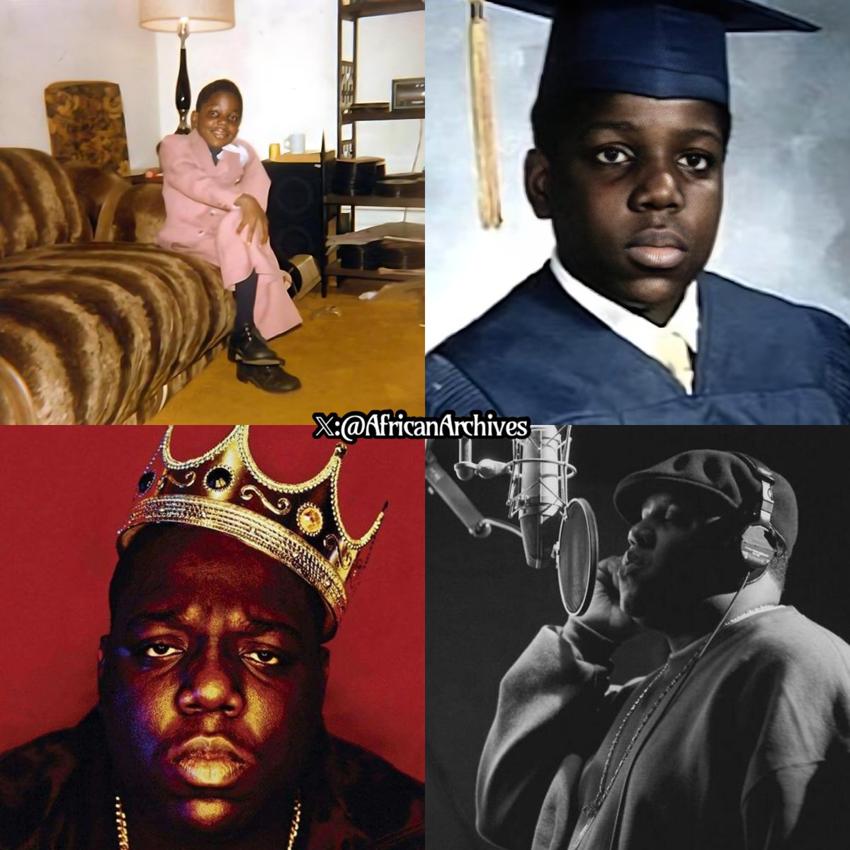 AfricanArchives's tweet photo. On this day in 1972, Rapper Christopher Wallace A.K.A The Notorious B.I.G (Biggie Smalls) was born in New York. RIP. https://t.co/Cd97OhRNBp
