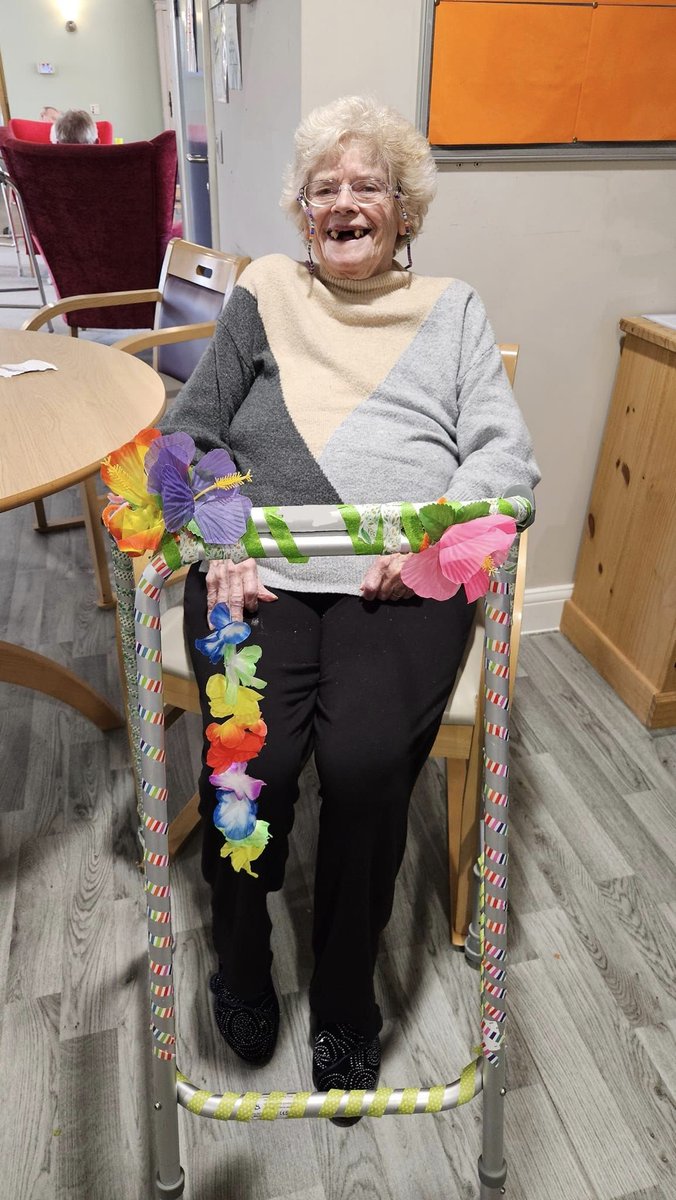 Last week, residents at Anson Court, our Welwyn Garden City care home, participated in a pimp my zimmer scheme! The scheme makes zimmer frames much easier to see, helping to reduced the risk of falls. They are loving their new look! #QuantumCare #carehome