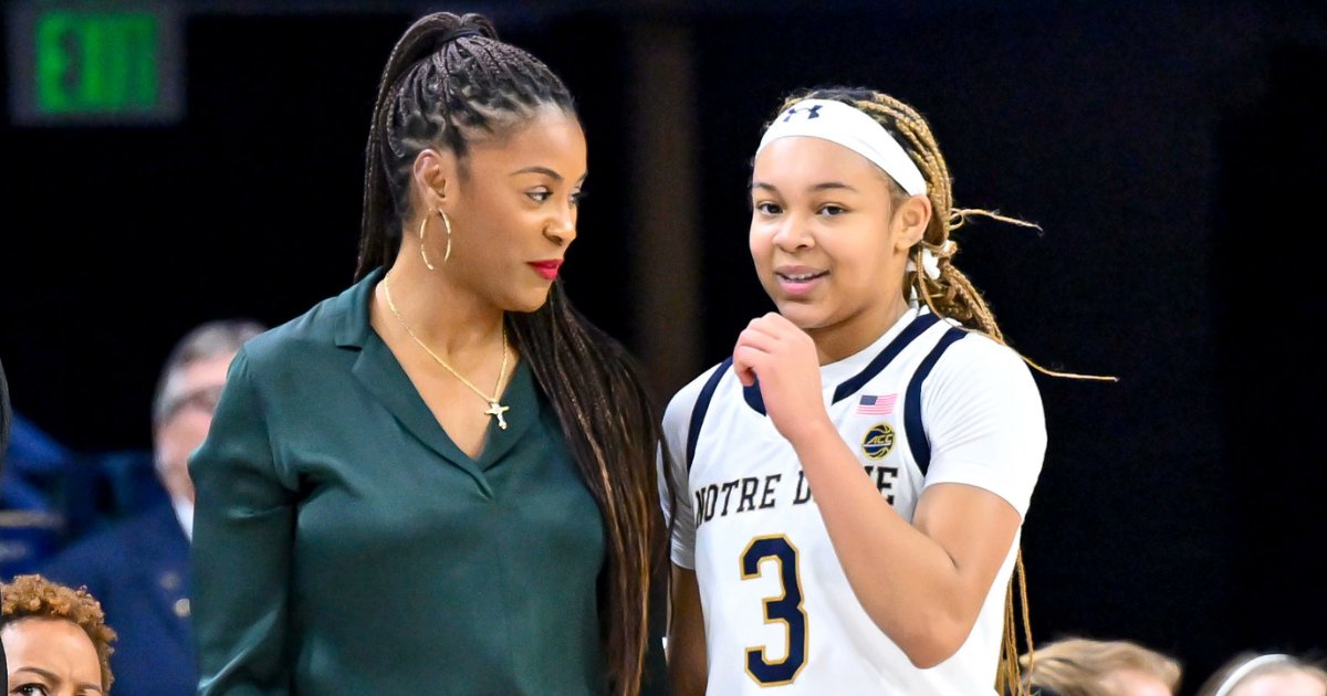 For a few weeks after the Irish season ended, rumors ran rampant Hannah Hidalgo would enter the transfer portal. 

She didn't. Niele Ivey was not surprised. 

'What she’s looking for is still aligned with what Notre Dame has. She’s a Notre Dame kid.'
on3.com/teams/notre-da…