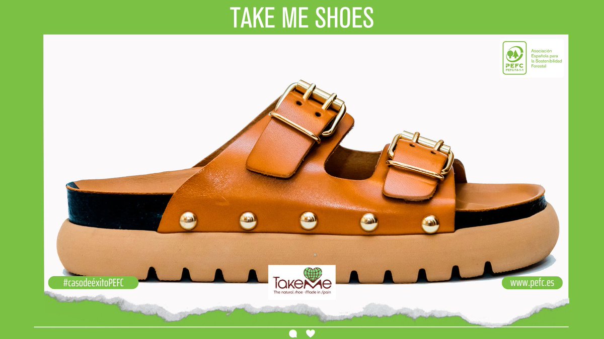 PEFCSpain's tweet photo. 👡 ¿Sabes que #TakeMeShoes es pionera en el compromiso con la #sostenibilidadforestal? Esta marca valenciana dedicada a la industria del #calzado se ha certificado en #CadenadeCustodia #PEFC como garantía de #responsabilidad ambiental y calidad.

👉🏻 https://t.co/b1bCzuWB3z https://t.co/9k8W7n1fiU