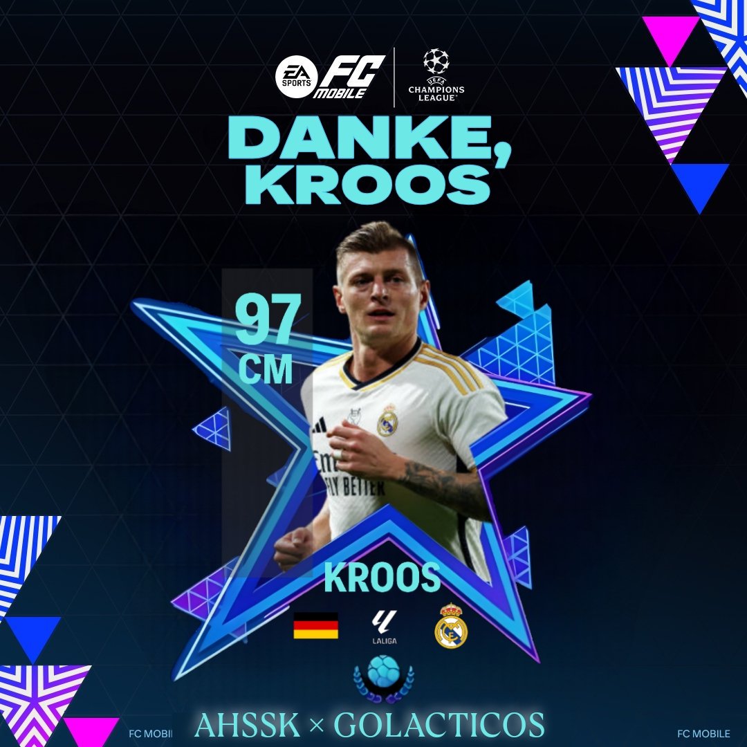 suiiiiiiiivamoo's tweet photo. DANKE,KROOS 🙏🏻
A LIVING LEGEND FOR REAL MADRID C.F.
THANKYOU FOR EVERYTHING ❣️
@AshleyGamerYT12 @CR7_HIVE @fcmobileenews @FCGamingvn @JONALDINHOtm
#danke #dankekroos #realmadrid #kroos #thankyou #farewell #retierment. https://t.co/cYS6uWho7I