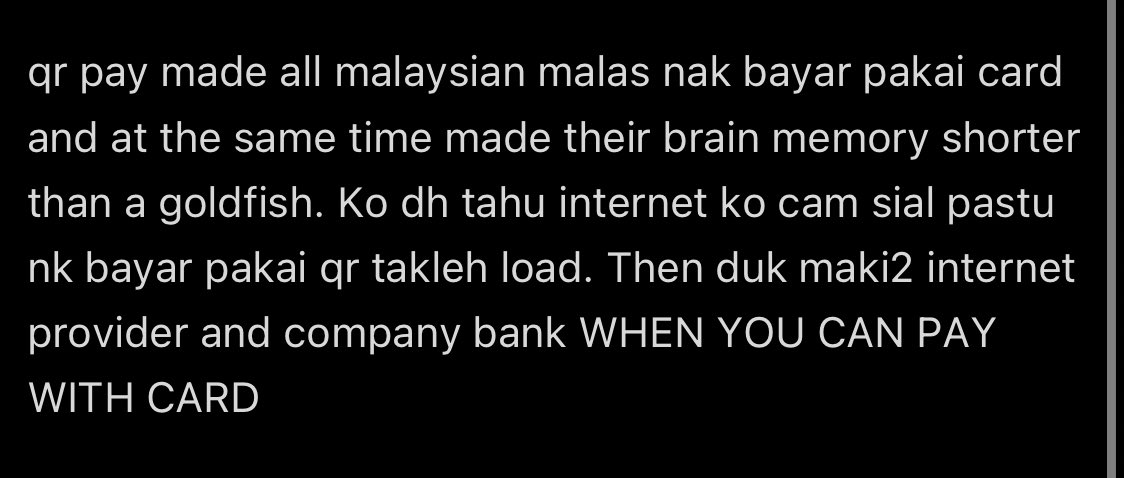 btw, network providers should notify any upcoming maintenances that'll affect the users! this abrupt maintenance breakdown by celcom didn't just affect my lazy ass who wanted to use qrpay, it also seriously affected the ones who work in e-hailing and food delivery industry! thx