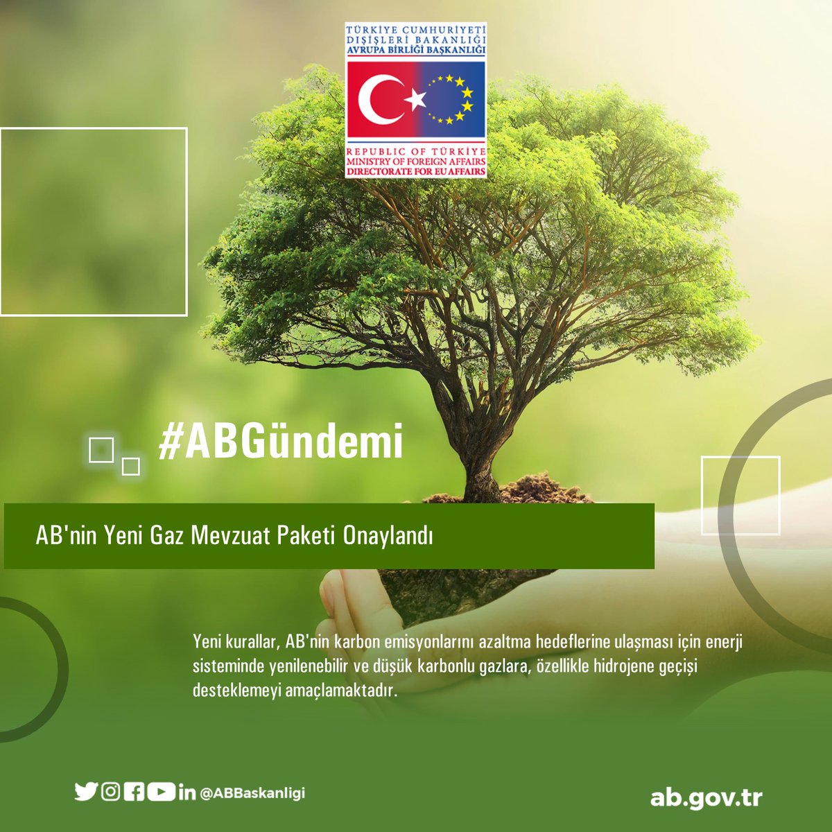 ABBaskanligi's tweet image. 📢#ABGündemi AB Konseyi, gaz ve hidrojen piyasaları için yeni kuralları kabul etti. AB'nin yeni mevzuatı, yenilenebilir gazları ve hidrojeni teşvik edecek. #Fitfor55 #HidrojenEkonomisi #YenilenebilirEnerji #YeşilEnerji #ABİklimEylemi

🔗: ab.gov.tr/53807.html