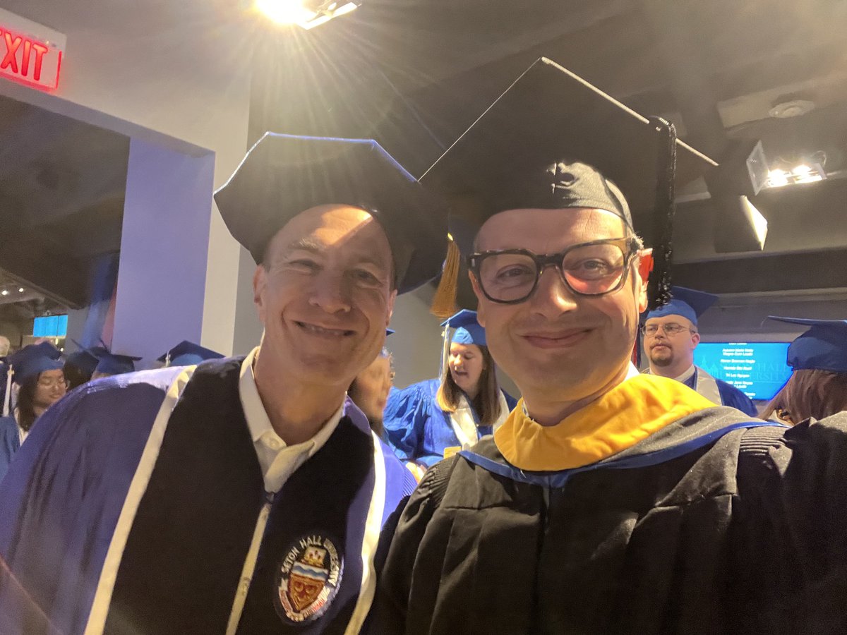 Well, that was fun. Congrats Dr. Cohen and graduates! Thanks ⁦@SetonHall⁩ .