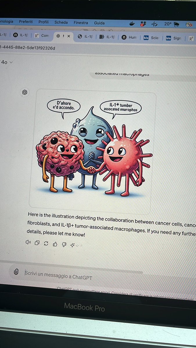 working on a presentation, how can you cannot love silly DALLE3 art for scientific concepts like “cooperation between cancer cells, CAFs and TAMs?”