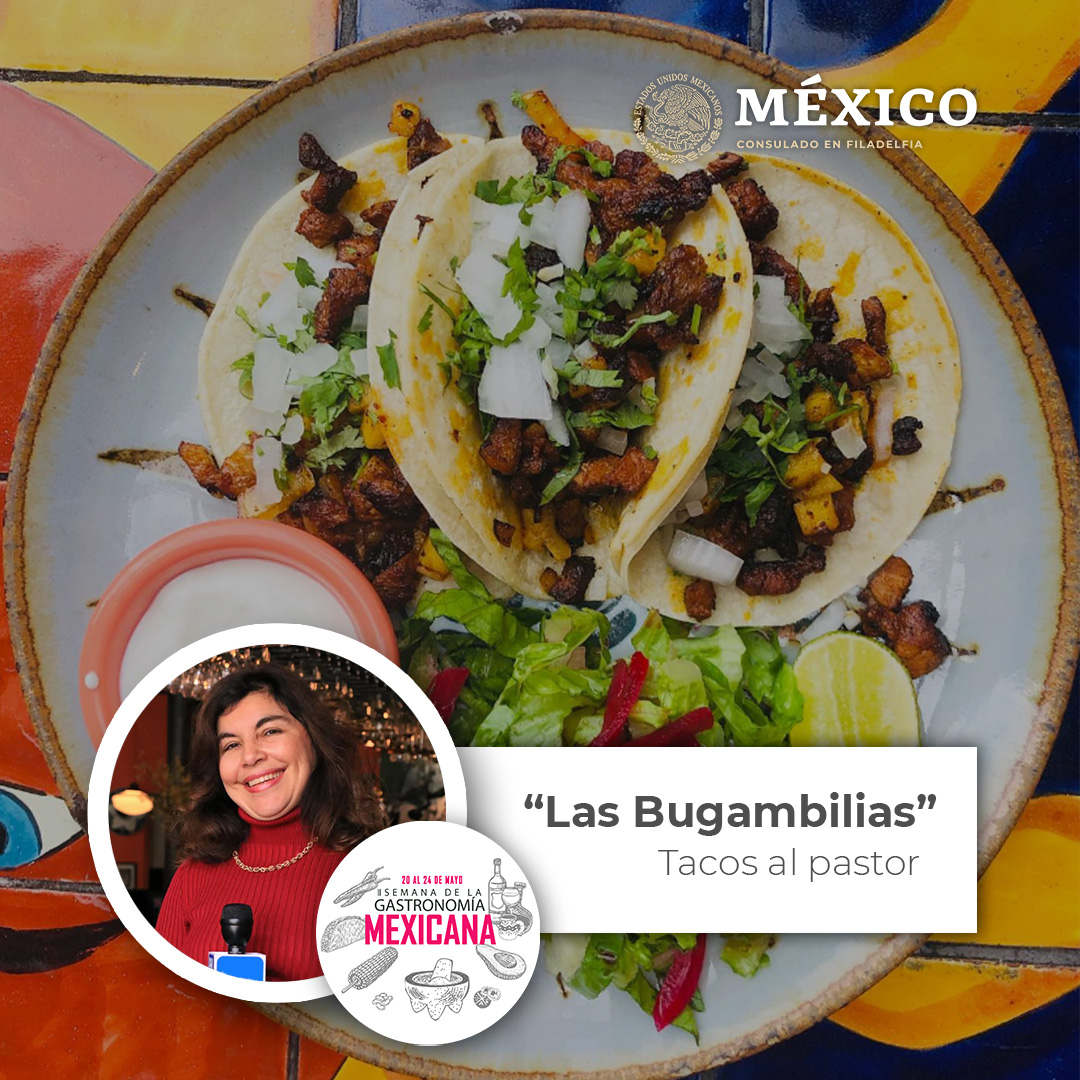 ConsulmexFila's tweet image. ¡Celebra el Día del Taco en la II Semana de la Gastronomía Mexicana en el Mundo! Descubre las increíbles interpretaciones de este icónico platillo en tres restaurantes mexicanos destacados. @SRE_mx 
#BlueCorn #LasBugambilias #LosCuatroSoles 
#SemanadeGastronomía #SaboresdeMéxico