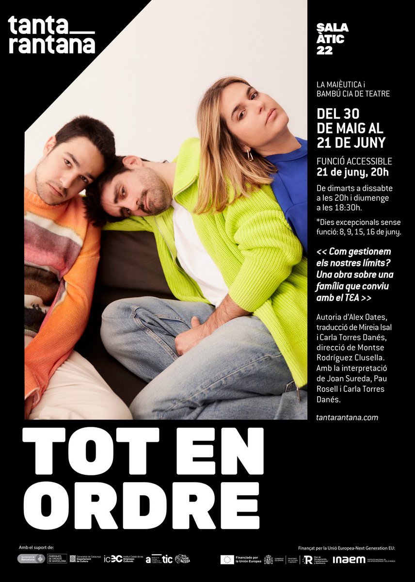 💚 #totenordreplay s’estrena el 30/5 al <a href="/elTantarantana/">Teatre Tantarantana</a> 💚💚💚💚