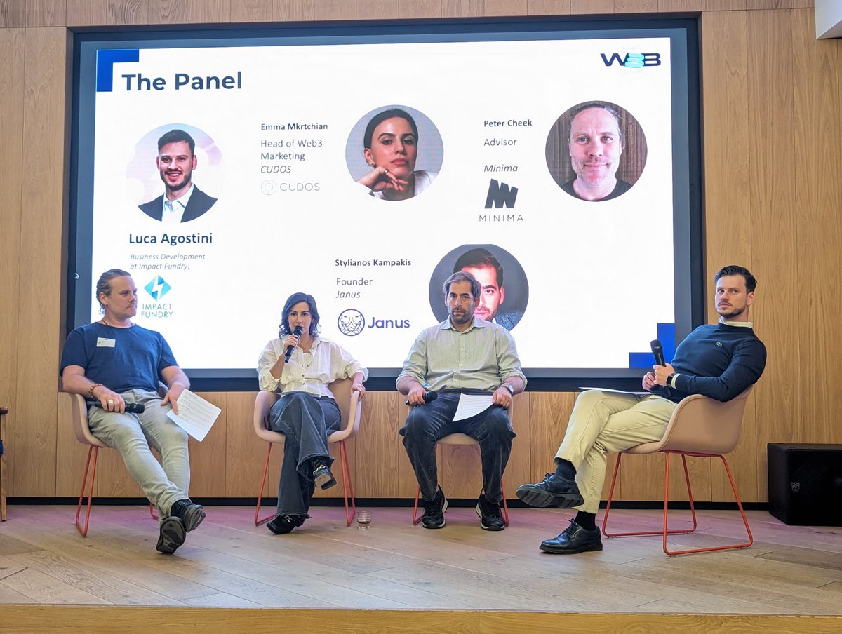 Our team has been very busy attending #Web3, #AI, and DePIN-related events here in London! 🇬🇧 @Emma_Mkr gave a keynote at @BananaSZN_ on centralised vs. decentralised cloud computing. She also spoke on a #DePIN panel organised by @ThinkRiseGlobal Rise, and The W3B Club,