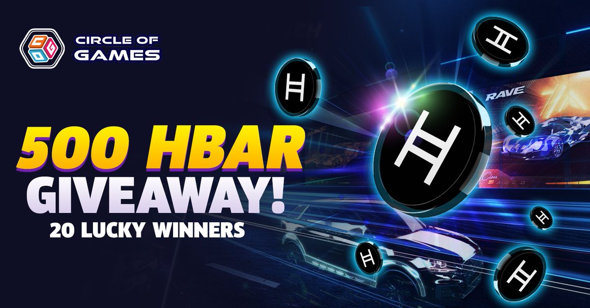 Circle_of_Games's tweet photo. We're thrilled to announce our latest partnership with @ravegamenft plus our giveaway🦾

 500 HBAR drops to 20 lucky winners! 🎉

To enter:
Join our Discord community
Join our Telegram community 

Join both platforms for a chance to win! 🎁Don't miss out—enter now and be part of our amazing community! 🥳

https://t.co/Rp16dmaCfV
https://t.co/VHpVzK7xdZ

#HBARGiveaway #CryptoCommunity