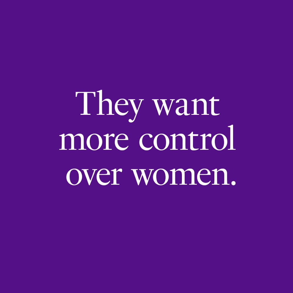 This is what Republican action to restrict reproductive freedom amounts to, whether it's through the courts, and in legislatures. But we won't go back.