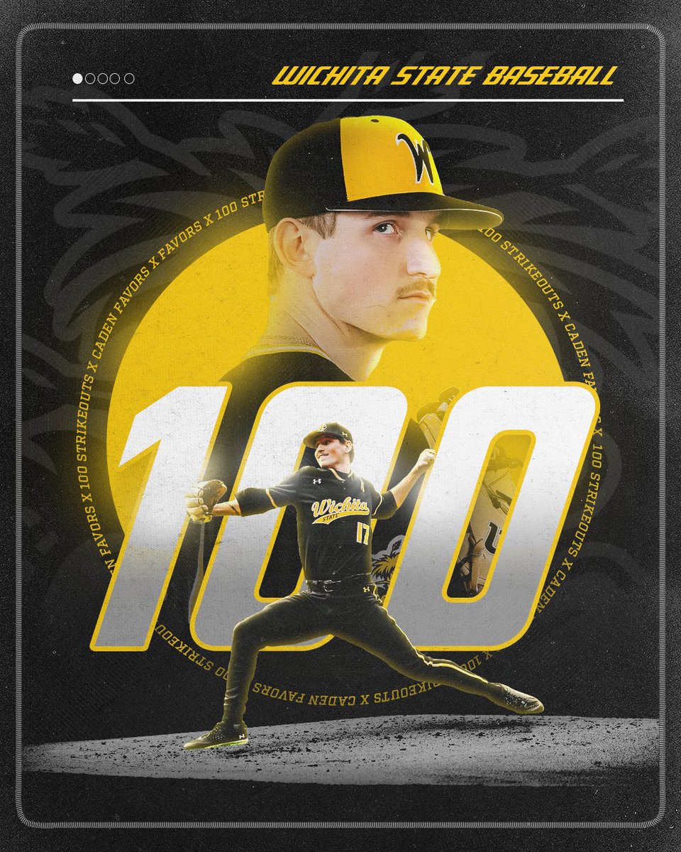 💯 @cadenfavors2 is the first Wichita State pitcher to strike out 100 in a season since 2011!